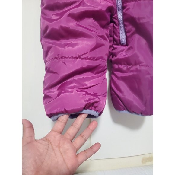 Pink Platinum Baby Girls One Piece Warm Winter Puffer Snowsuit Pram Bunting 12 M - Picture 13 of 16